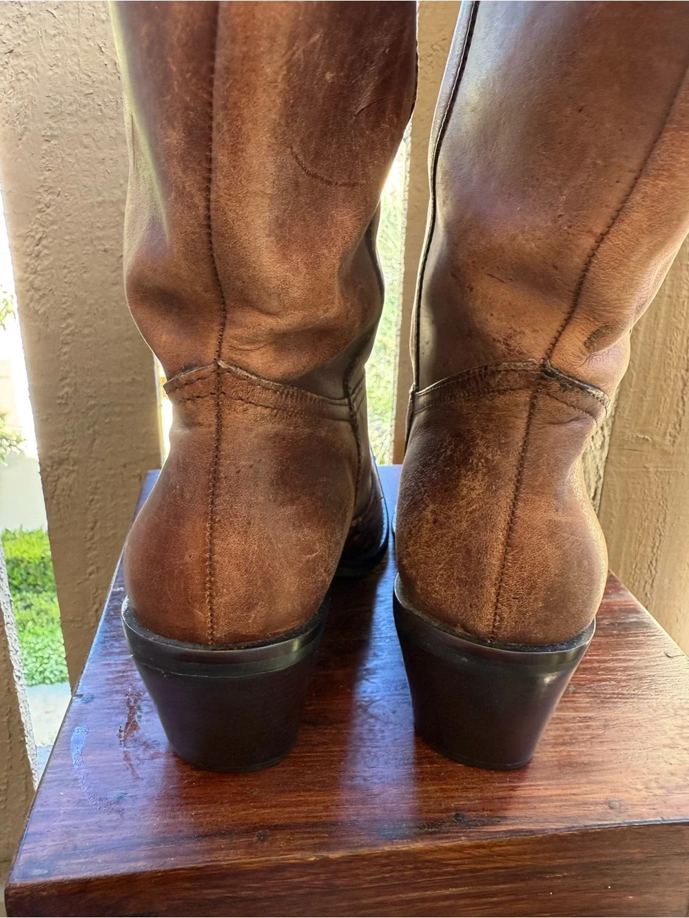 MIA Brown Leather Rockstar Western Heeled Boots - Picture 7 of 14